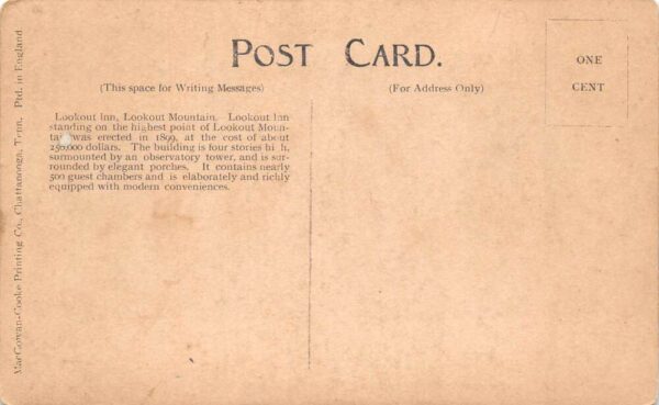 Lookout Mt Tennessee Lookout Inn Real Photo Vintage Postcard AA77237 - Image 2