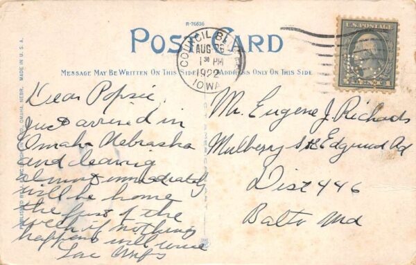 Omaha Nebraska Rialto Moving Picture Theatre Vintage Postcard AA77242 - Image 2