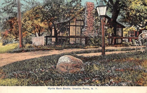 Unadilla Forks New York Myrtle Bank Studio Vintage Postcard AA77257