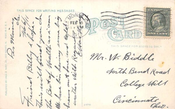 Des Moines Iowa Evans Cafe Exterior Vintage Postcard AA77270 - Image 2