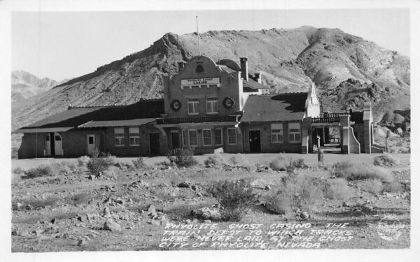 Rhyolite Nevada Ghost Casino Frasher Real Photo Vintage Postcard AA77278