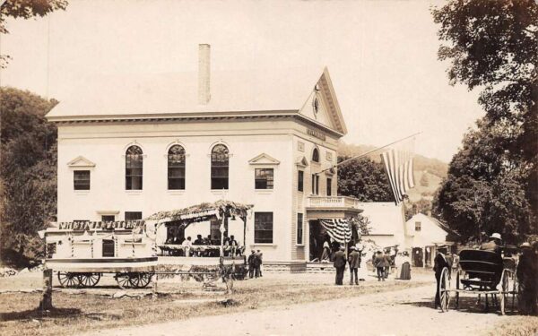 Wardsboro Vermont Town Hall Festival Real Photo Vintage Postcard AA77290
