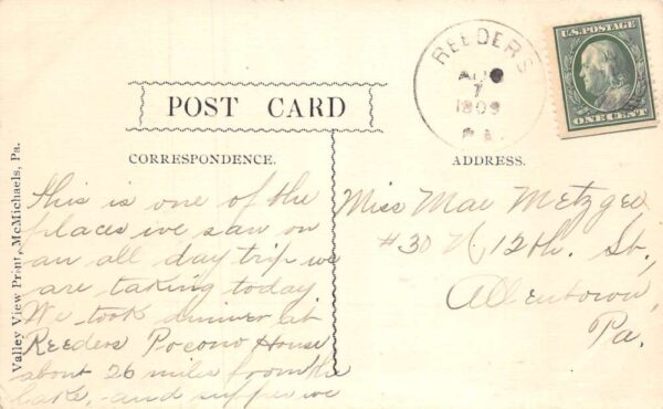 McMichaels Pennsylvania The Over Flow Scenic View Vintage Postcard AA77312 - Image 2