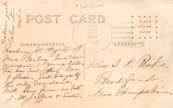 Peachum Vermont Residential Street View Carriage Real Photo Postcard AA77321 - Image 2