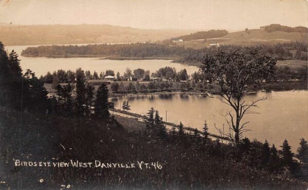 West Danville Vermont Birds Eye View Real Photo Vintage Postcard AA77325