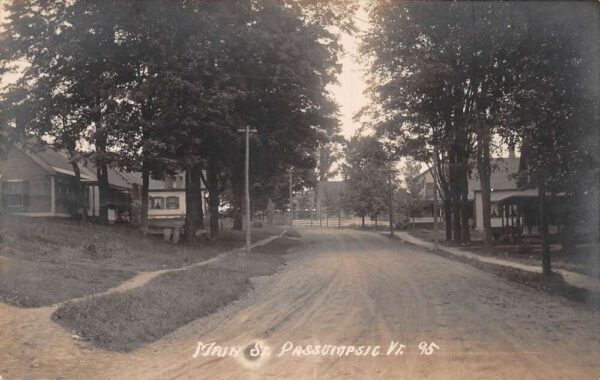 Passumpsic Vermont Main Street Real Photo Vintage Postcard AA77326