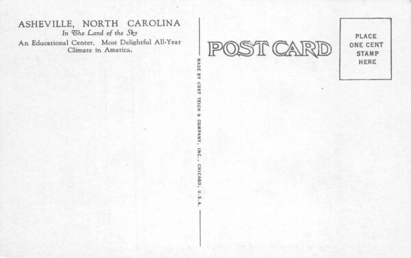 Asheville North Carolina Cecil's Business College Street Scene Postcard AA77332 - Image 2
