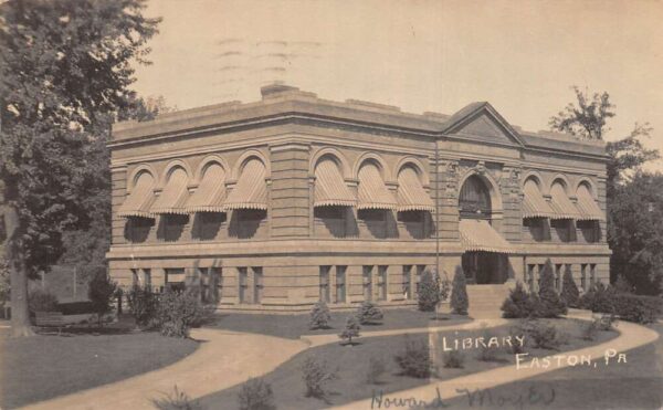 Easton Pennsylvania Library Real Photo Vintage Postcard AA77333