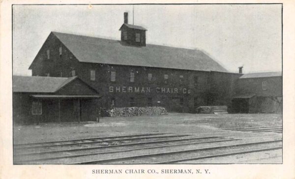 Sherman New York Shermain Chair Co Factory Vintage Postcard AA77350
