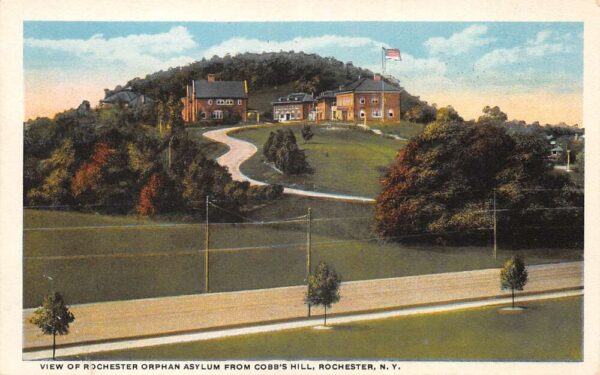 Rochester New York Orphan Asylum from Cobb's Hill Vintage Postcard AA77353