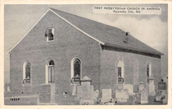 Pocomoke City Maryland First Presbyterian Church in America Postcard AA77357
