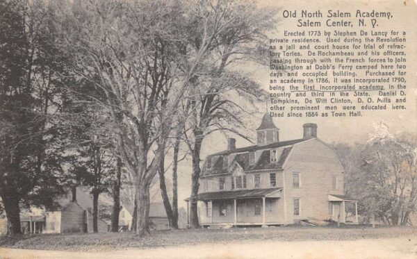 Salem Center New York Old North Salem Academy Vintage Postcard AA77358