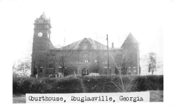 Douglasville Georgia Courthouse Real Photo Vintage Postcard AA77360