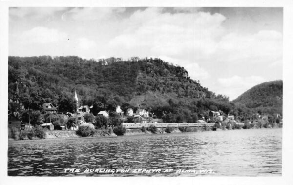 Alma Wisconsin The Burlington Zephyr Real Photo Vintage Postcard AA77367
