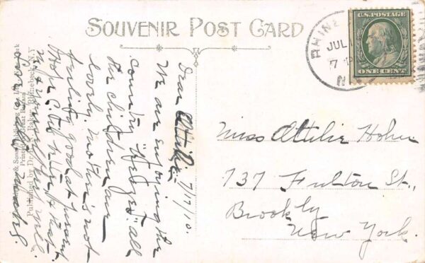 Rhinebeck New York Shipping Violets At Easter, Color Lithograph Postcard U15234 - Image 2
