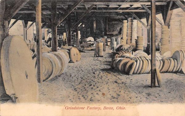 Berea Ohio Grindstone Factory, Undivided Back Vintage Postcard U15237