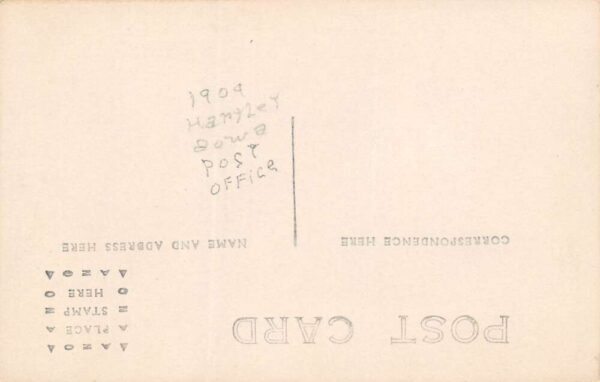 Hartley Iowa Post Office, Real Photo Vintage Postcard U15246 - Image 2