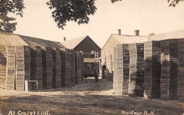 Marlow New Hampshire Craig's Mill, Real Photo Vintage Postcard U15257