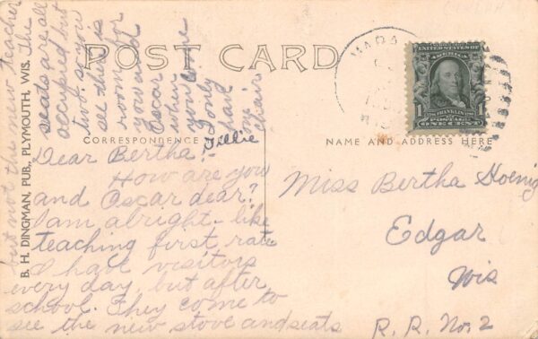 Rib Falls Wisconsin W.L. Co. Store, Interior, Real Photo Vintage Postcard U15282 - Image 2