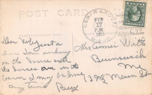 Cedar Grove Maine Ice Houses, Real Photo Vintage Postcard U15283 - Image 2