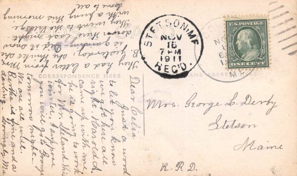 Newport Maine Weymouth Wool Co., Real Photo Vintage Postcard U15290 - Image 2