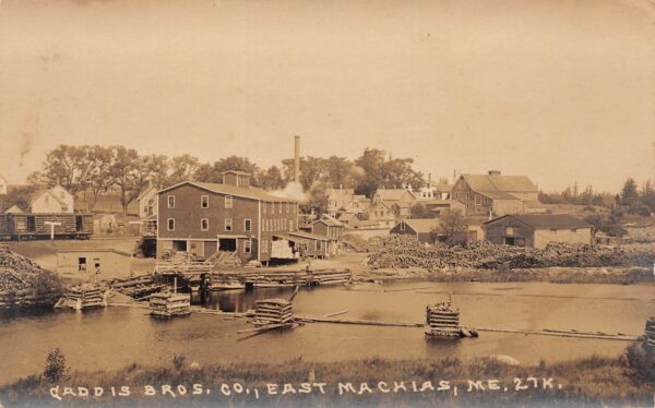 East Machias Maine Gaddis Bros. Co, Real Photo Vintage Postcard U15299