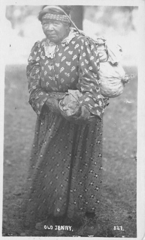 Old Jenny Native American Indian Woman Real Photo Vintage Postcard AA77379