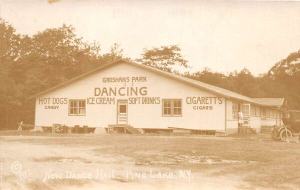 Pine Lake New York Groshans Park Dance Hall Ice Cream Real Photo PC AA77393