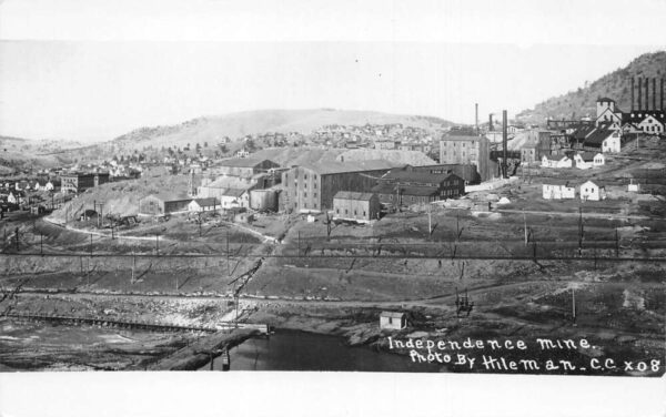 Victor Colorado Indepdence Mine Birds Eye View Real Photo Postcard AA77402