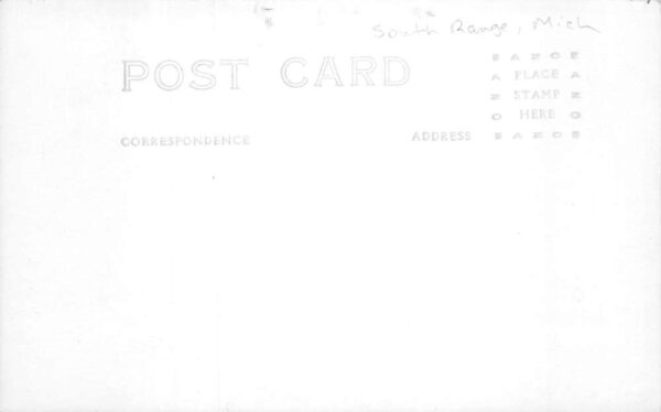 South Range Michigan Maine Street Business District Real Photo Postcard AA77412 - Image 2