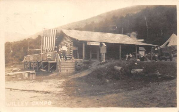 Mt Carrigain New Hampshire Willey Camps Mohawk Ice Cream Real Photo PC AA77418