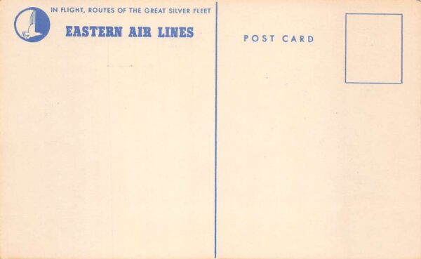 Eastern Air Lines Airplane Travel Route Map Greetings Vintage Postcard AA77430 - Image 2