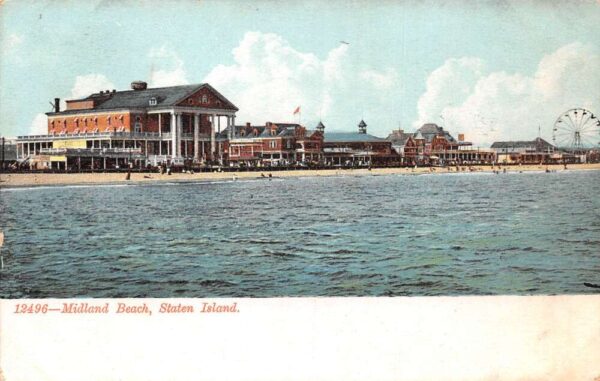 Midland Beach Staten Island New York Beach Waterfront Ferris Wheel PC AA77432