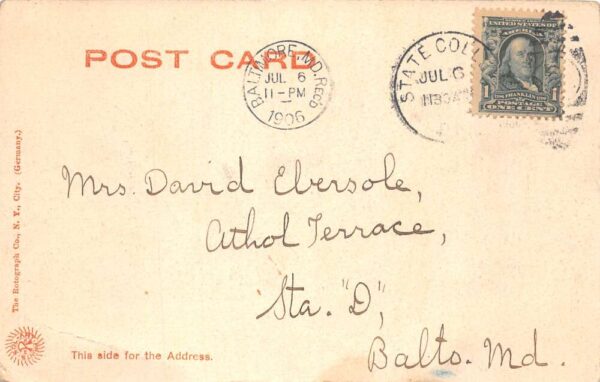 State College Pennsylvania Entrance to College Grounds Vintage Postcard AA77436 - Image 2