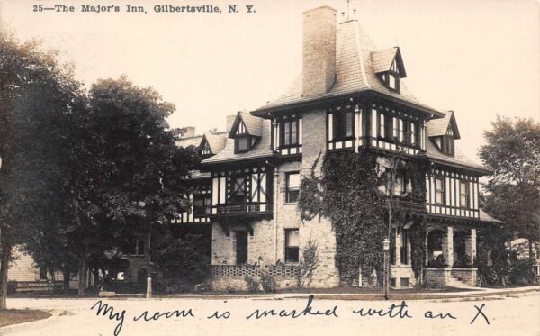 Gilbertsville New York The Majors Inn Real Photo Vintage Postcard AA77446
