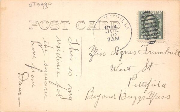 Gilbertsville New York The Majors Inn Real Photo Vintage Postcard AA77446 - Image 2
