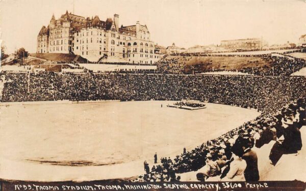 Tacoma Washington Stadium View Sports Real Photo Vintage Postcard AA77468