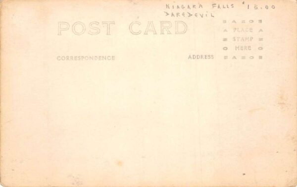Jean Lussier Niagara Falls Daredevil Real Photo Vintage Postcard AA77473 - Image 2