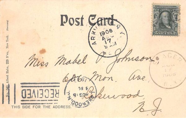 Pine Hill New York Catskill Mts Scenic View Vintage Postcard AA77481 - Image 2