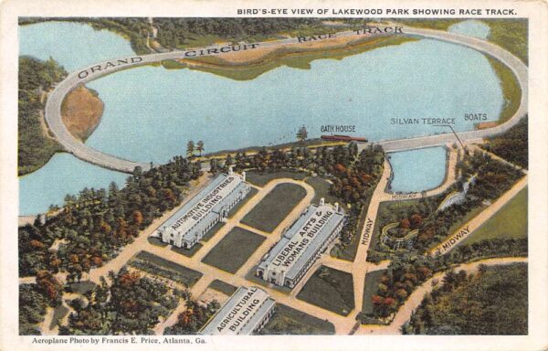Atlanta Georgia Grand Circuit Race Track Lakewood Park Aerial View PC AA77507