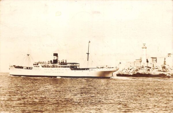 Havana Cuba Vaccaro Line Steam Ship Real Photo Vintage Postcard AA77537