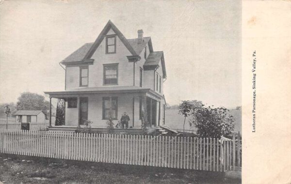 Sinking Valley Pennsylvania Lutheran Parsonage Vintage Postcard AA77544
