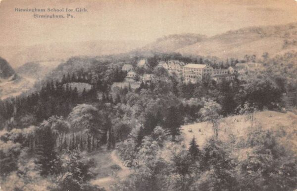 Birmingham Pennsylvania School for Girls Birds Eye View Vintage Postcard AA77545