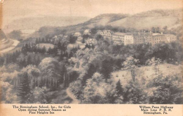 Birmingham Pennsylvania School for Girls Pine Heights Inn Postcard AA77546