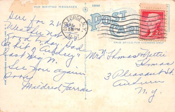 Thendara New York Adirondacks Multiview Train Station Main St Postcard AA77554 - Image 2