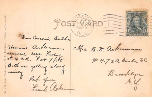 Rochelle Park New Jersey Saddle River Old Mill and Dam Vintage Postcard AA77558 - Image 2
