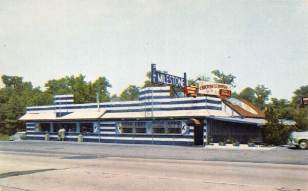 Englewood Cliffs New Jersey Milestone Restaurant Vintage Postcard AA77559