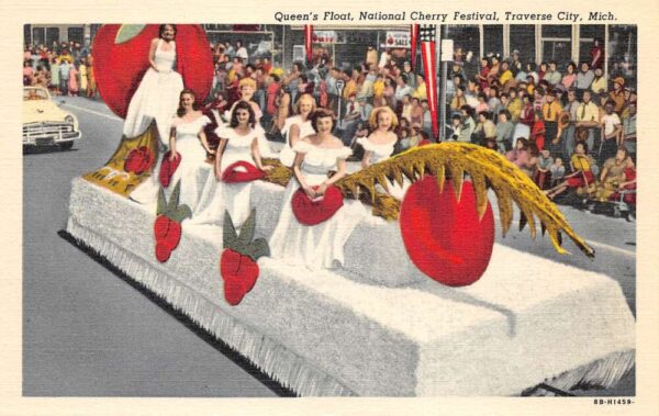Traverse City Michigan National Chery Festival Queen's Parade Float PC AA77562
