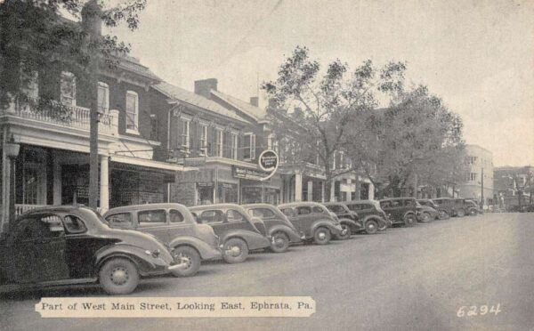 Ephrata Pennsylvania Main Street Looking East Vintage Postcard AA77563