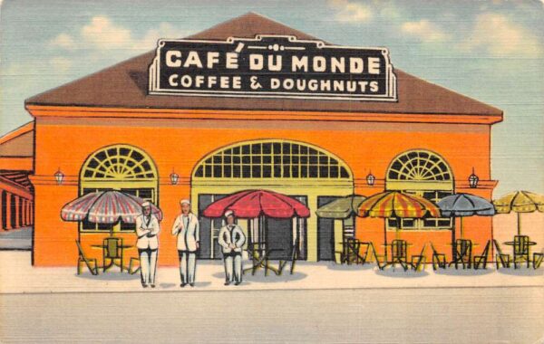 New Orleans Louisiana Cafe Du Monde Vintage Postcard AA77565